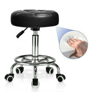 YEEZEE Ergonomic Rolling Stool with Adjustable Footrest - With Swivel Wheels for Home,Salon,Kitchen YEEZEE Ergonomic Rolling Stool with Adjustable Footrest - With Swivel Wheels for Home,Salon,Kitchen